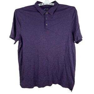 Apt 9 Mens Purple Premier Flex Polo Shirt 2XLT 100% Cotton Short Sleeve Collared